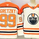 Men's Edmonton Oilers #99 Wayne Gretzky White Orange 2024-25 With C Jersey