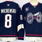 Men's Columbus Blue Jackets #8 Zach Werenski Navy 2024-25 With A Patch Jersey