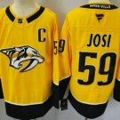 Men's Nashville Predators #59 Roman Josi Yellow Authentic Jersey