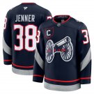 Men's Columbus Blue Jackets #38 Boone Jenner Navy 2024-25 With C Patch Jersey