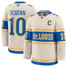 Men's St. Louis Blues #10 Brayden Schenn Cream 2024-25 Winter Classic Jersey