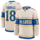 Men's St. Louis Blues #18 Robert Thomas Cream 2024-25 Winter Classic Jersey
