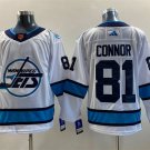 Men's Winnipeg Jets #81 Kyle Connor White 2022-23 Reverse Retro Jersey