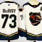 Men's Boston Bruins #73 Charlie McAvoy White 2024-25 With A Patch Jersey