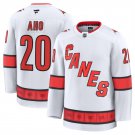 Men's Carolina Hurricanes #20 Sebastian Aho White 2024-25 Away Stitched Jersey