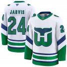 Men's Carolina Hurricanes #24 Seth Jarvis White Fanatics Throwback Premium Jersey