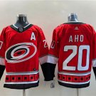 Men's Carolina Hurricanes #20 Sebastian Aho NEW Red Stitched Jersey