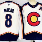 Men's Colorado Avalanche #8 Cale Makar White 2024-25 With A Patch Reverse Jersey