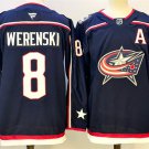 Men's Columbus Blue Jackets #8 Zach Werenski Navy With A Patch Stitched Jersey