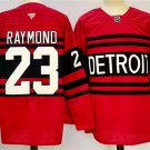 Men's Detroit Red Wings #23 Lucas Raymond Red 2024-25 Reverse Retro Jersey