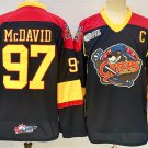 Men's Edmonton Oilers #97 Connor McDavid Black 2024-25 With C Patch Heritage Jersey