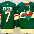 Men's Minnesota Wild #7 Brock Faber Green 2024-25 Home Stitched Hockey Jersey