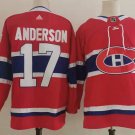 Men's Montreal Canadiens #17 Josh Anderson Red 2024-25 Stitched Jersey