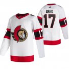 Men's Ottawa Senators #17 Zack MacEwen White Stitched Jersey