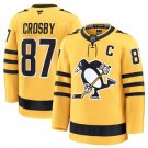 Men's Pittsburgh Penguins #87 Sidney Crosby Gold 2025 Alternate Stitched Jersey