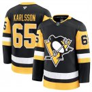 Men's Pittsburgh Penguins #65 Erik Karlsson Black 2024-25 Home Stitched Jersey