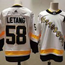 Men's Pittsburgh Penguins #58 Kris Letang White 2025 Alternate Stitched Jersey