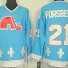 Quebec Nordiques #21 Peter Forsberg Light Blue Throwback CCM Jersey