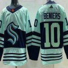Men's Seattle Kraken #10 Matthew Beniers Light Green Reverse Retro Jersey