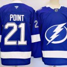 Men's Tampa Bay Lightning #21 Brayden Point 2024-25 Blue Stitched Jersey