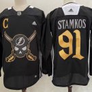 Men's Tampa Bay Lightning #91 Steven Stamkos Black Jersey
