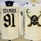 Men's Tampa Bay Lightning #91 Steven Stamkos White Stitched Jersey
