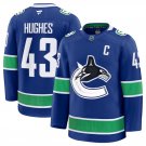 Men's Vancouver Canucks #43 Quinn Hughes Blue 2024-25 Home Stitched Jersey