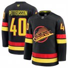 Men's Vancouver Canucks #40 Elias Pettersson Black 2024-25 Alternate Stitched Jersey