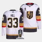 Men's Vegas Golden Knights #33 Adin Hill White 2023 Stanley Cup Champions Jersey
