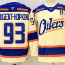 Men's Edmonton Oilers #93 Ryan Nugent-Hopkins Light Beige 2025 Alternate With A Jersey