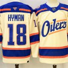 Men's Edmonton Oilers #18 Zach Hyman Light Beige 2025 Alternate Stitched Jersey