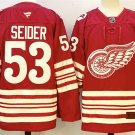 Men's Detroit Red Wings #53 Moritz Seider Red 2025-26 Centennial Jersey