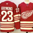 Men's Detroit Red Wings #23 Lucas Raymond Red 2025-26 Centennial Jersey