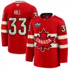 Men's Youth Canada #33 Adin Hill Fanatics Red 2025 4 Nations Face-Off Premium Jersey