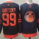 Men's Edmonton Oilers #99 Wayne Gretzky Navy Blue 50th Anniversary Adidas Jersey