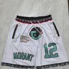 Men's Memphis Grizzlies Throwback Icon Swingman Basketball Shorts White Woth 12