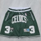 Men's Boston Celtics Basketball Retro Shorts Green With 33