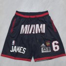 Men's Miami Heat Retro Basketball Black Shorts With Patch 6