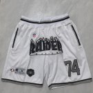 Men's NFL Retro Basketball White Shorts With Patch 74