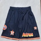 Men's Houston Astros JUST DON Basketball Shorts Navy Blue Zipper Pants