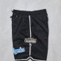 Men's LA Dodgers JUST DON Basketball Black Shorts  Zipper Pants
