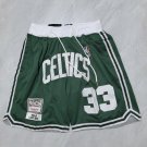 Men's Boston Celtics Just Don Basketball Retro Shorts Green With Patch 33
