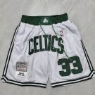 Men's Boston Celtics Just Don Basketball Retro Shorts White With Patch 33