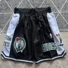 Men's Boston Celtics Just Don Basketball Retro Shorts Black With Patch 33