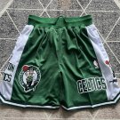 Men's Boston Celtics Just Don Basketball Retro Shorts Green With Patch 0