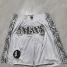 Men's Dallas Mavericks Swingman City Basketball Shorts White Zipper pocket Shorts