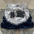 Men's Magic JUST DON Basketball City White Shorts Black Zipper Pants