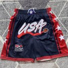 Men's USA JUST DON Basketball City Shorts Navy Blue Zipper Pants