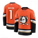 Mens Anaheim Ducks #1 Lukas Dostal Fanatics 2025 Orange Home Jersey