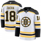 Mens Boston Bruins #18 Pavel Zacha Fanatics Away White Premier Player Jersey